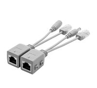 ZIDDAR High Efficiency Passive Splitter Transmission Converters For Secure Camera Power Separation RJ45 5.5x2.1mm Plugs