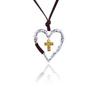 ZIDDAR Hollow Heart For Pendant Necklace Religion Jewelry Necklaces With Leather Chain For Women Rock Metal Gi Hollow Heart Necklaces For Women