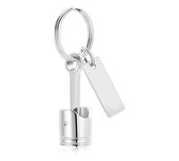ZIDDAR Metal Piston Keyring Memorial Pet Ashes Container Mechanical Theme For Pet Lover Metal Car Enthusiasts Memorial Keychain