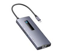 ZIDDAR Multifunctional Dock Station 10 In 1 Type C Hubs To 4K@60HZ+ USB3.0 + RJ45 + SDTF + PD100W Charging Adapter