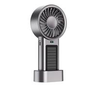 ZIDDAR Portable Solar Charging Hand Fan 5 Speed Blower Handheld Fan Rechargeable Replacement For Camping Hiking Indoor Use