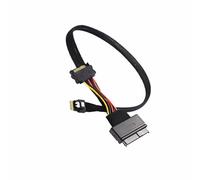 ZIDDAR Slimline SFF-8654 4i Male To SFF8639 Cable With 15Pin SATAs Power For Connecting U2U3 HDDs Drives PCIe NVMe