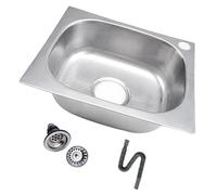 ZIDDAR Stainless Steels Square Kitchen Sinks Dishwashing Pool Bathroom Hand Wash Basin Sink Single Bowl Dish Washing Sink Stainless Steels Square Kitchen Sinks