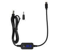 ZIDDAR Type C To 5.5x2.5mm Charging Wire With Digital Display 5V 9V 12V 15V 20V Adjustable With 3.5mm Connector For Electronic USB C Adapter Cable
