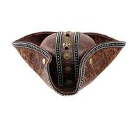 ZIDDAR Vintage Inspired Pirate Hat For Women And Men Practical PU Leather Hat For Role Play And Costume Parties Fair Gear