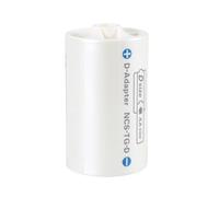 ZIDDAR White Battery Conversion Cylinder Battery Holder Sleeve From LR6 AA to D LR20 for Stove Water Heater Flashlight Battery Size Converter Sleeve