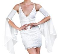 ZIDDAR White Bridal Arm Sleeves Flared Sheer Bishop Sleeve Design Perfect Pairing With Various Gowns Victorian Wedding Sleeves