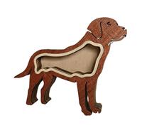 ZIDDAR Wood Pet Hair Keepsakes Box Dog Cats Sculpture For Customizable Pet Name Memorial Display Handmade Home Tabletop Decors Elegant Remembrances Decors