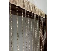ZiDeTang 100cm x 195cm Sparking Plating Plastic Diamond Décor Beaded Door Curtain String Doorway Room Divider Window Tassel Blind Screen Panel (Gold)