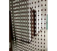 ZiDeTang 18 Rows Acrylic Calabash Door Beaded Curtain Home Décor String Doorway Room Divider Tassel Window Blind Screen Panel for Wedding café Office (39.3" x 76.7",Brown)