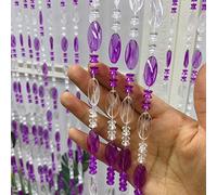 ZiDeTang Acrylic Beaded Door Curtain Décor Tassel Room Divider Curtain for Doorway (Purple, 100cm by 195cm)