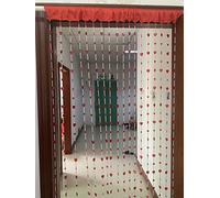 ZiDeTang Acrylic Beaded Door Curtain Home Décor Tassel Room Divider Curtain (100cm by 195cm, Heart Red)