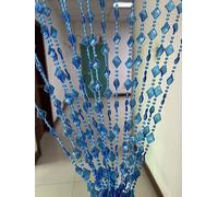 ZiDeTang Acrylic Maple Leaves Diamond Décor Beaded Door Curtain String Doorway Room Divider Window Tassel Blind Screen Panel (39.3"x76.7",Dark Blue)