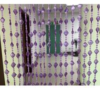ZiDeTang Acrylic Maple Leaves Diamond Décor Beaded Door Curtain String Doorway Room Divider Window Tassel Blind Screen Panel (39.3"x76.7",Purple)