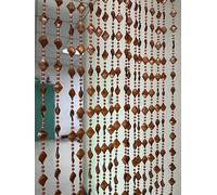 ZiDeTang Acrylic Maple Leaves Diamond Décor Beaded Door Curtain String Doorway Room Divider Window Tassel Blind Screen Panel (39.3"x76.7",Brown)