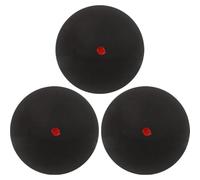 zidiau 3 Pack Professional Rubber Squash Balls Single Blue Red Yellow Dot Fast Speed Consistent Bounce Durable Training Balls for Beginners and Elite Players (Red Dot)