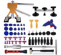 zidiau 66PCS Paintless Dent Repair Kit Car Dent Removal Tool Set with Sliding Hammer Adjustable Golden Lifter for Auto Body Hail Damage Door Dents DIY Repair