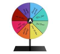 zidiau Prize Wheel Dry Erase Spin Wheel Spinner Game Color Roulette Wheel Heavy Duty Editable Spin Wheel For Prizes With Stand Tabletop Prize Wheel