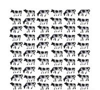 zidiau Realistic N Scale Cows 60Pcs Ideal for Model Train Toy Model and Scene Layout
