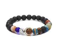 zidiau Solar System Bracelet Natural Stone Beaded Bracelet Universe Eight Planets Jewelry Accessories Best Friends Gift for Him Her Men Women (TYPE - 1)