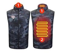 zidiau Unisex Heated Vest USB-Charging - Lightweight Warmth Vest Windproof Thermal Heated Waistcoat for Men Women Outdoor Skiing Hiking (Camouflage, 3XL)