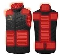 zidiau Unisex Heated Vest USB-Charging Warmth Vest Outdoor Skiing Heated Waistcoat - Windproof Waterproof Thermal Body Warmer with 11 Heating Zones 3 Temperature Settings (Black, L)