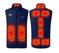 zidiau Unisex Heated Vest USB-Rechargeable Warmth Vest - 9 Heating Zones Electric Heated Waistcoat Windproof Heated Down Vest for Men Women Outdoor Skiing Hiking Winter (#02, 4XL)