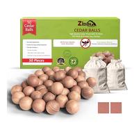 ZIDINA Moth Balls 50 Pack - 100% Natural Cedar Balls, Chemical-Free Cedarwood Moth Repellent for Wardrobes and Drawers | Long-Lasting Cedarwood Freshness for Clothes Storage & Closets