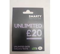 ZIDIOR SMARTY Unlimited Data SIM Card £20, Unlimited UK Data, Calls & Texts, No Contract, Prepaid Mobile Plan, 1-Month Rolling, 5G Ready, Trusted UK Network