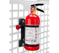 ZIDIYORUO MOLLE Panel Fire Extinguisher Mount, Quick Release Fire Extinguisher Mount Bracket fits 1"-2" Rigid MOLLE Panel Holes, Adjustable Car Fire Extinguisher Holder with 4 Clamps for Vehicles