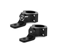 ZIDIYORUO UTV Whip Light Mount & Flag Bracket - 24-Tooth Precision 15° Adjustment, Heavy Duty 1.75"-2" Roll Cage Clamp for Polaris RZR/Can Am/Jeep, Aluminum Off-Road Light Bar Mount
