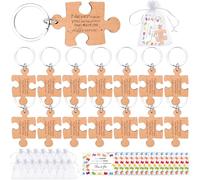 Zidoley 15PCS Thank You Gifts Keychain, Teacher Inspirational Gift, Including Thank You Card, Jewelry Bag, and Keychain, Appreciation Gifts for Coworkers, Bosses, Teacher, Office