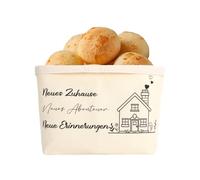 Zidoley Bread Basket Fabric, Gift for Moving & Housewarming, New Home, New Adventures & Memories, Bread Basket, Bread Bag as Housewarming Gift, Home Warming, Gift Idea Topping-Out Gift