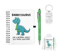 Zidoley Gift For Dad, Best Fathers Day Gift From Son Daughter 3Pcs, Dad Keyring, A6 Spiral Notebook, Pen, Father's Day, Thanksgiving, Birthday, Christmas Presents For Daddy, Papa Gifts
