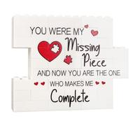 Zidoley I Love You Gifts for Him, Her, Girlfriend, Boyfriends Building Blocks Puzzle Plaque, Creative I Love You Gift, Christmas Anniversary Birthday Valentine Presents for Wife, Husband, Fiance