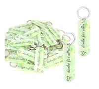 Zidoley Pack of 24 Acrylic Shopping Trolley Remover Key Chains Thank You Gift, Shopping Trolley Token Thank You Gifts, Suitable as Wedding Favours, Teacher Gift (Thank You for Everything)