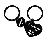 Zidoley Personalised Gifts Keychain Set for Couples - "You Hold The Key To My Heart" - Romantic Partner Gift for Boyfriend & Girlfriend, Valentine's Day Anniversary Gift with Box