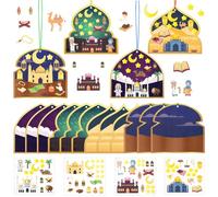 Zidoley Ramadan Gifts for Kids, Paper Sticker Ornaments, Ramadan Decorations for Home 2026, Eid Gift for Women, Crafts Activities, Umrah Mubarak Decor, Ramzan Hanging Decorations