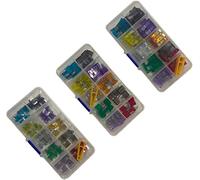 ZIDRMTKVK 50Pcs/100Pcs Car Fuses Mini Small Medium 2A-35A Amp with Box Clip Assortment Auto Standard Mirco Blade Type Fuse Set Truck(50pcs Mini)