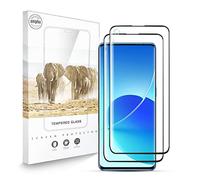 Zidwzidwei Tempered Glass Screen Protector for Oppo Reno 6 Pro 5G, 9H Anti-Scratch Tempered Glass, 3D Curved Fit, Bubble-Free HD Film, Pack of 2 Oppo Reno 6 Pro 5G Full Screen Protector