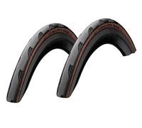 Ziegenpeter 2 x Continental Grand Prix 5000 Road Bike Folding Tyres // 25-622 (700 x 25C), Design: Black/Transparent