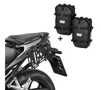 ZIEGER Side Luggage Rack Fit For Honda CB 750 Hornet + 2x Side Bags 6L, Black