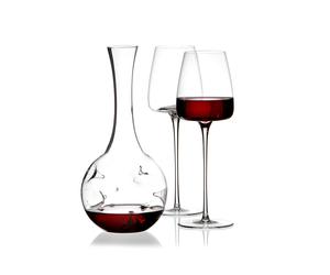 Zieher Eddy mini decanter set-Vision Straight wine glasses 2-pack Clear