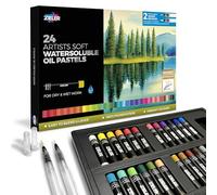 Zieler 24 Artists Soft Water-soluble Oil Pastels | For Dry and Wet Work | Easy to Blend & Layer | High Pigmentation | Vibrant Colours