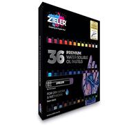Zieler 36 Premium Water-Soluble Oil Pastels Use Wet or Dry | Blendable | Vibrant Colours