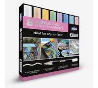 Zieler : Acrylic Paint Markers : 2.5mm : Pastel : Set of 8
