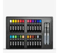 Zieler 24 Artists Soft Water-soluble Oil Pastels | For Dry and Wet Work | Easy to Blend & Layer | High Pigmentation | Vibrant Colours