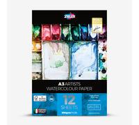 Zieler : Artists' Watercolour Pad : 300gsm : 12 Sheets : A3