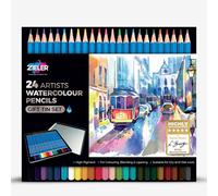 Zieler : Artists' Watercolour Pencils : Metal Tin : Set of 24