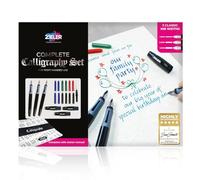 Zieler Calligraphy Pen Set - Complete 3 Pen 17-piece Calligraphy Writing Set Free-flowing pens with soft rubber finger grip ● Suitable for all levels